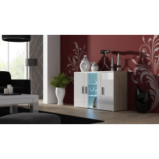 Cama Meble Cama sideboard 120 cm SOHO S7 sonoma oak/white gloss