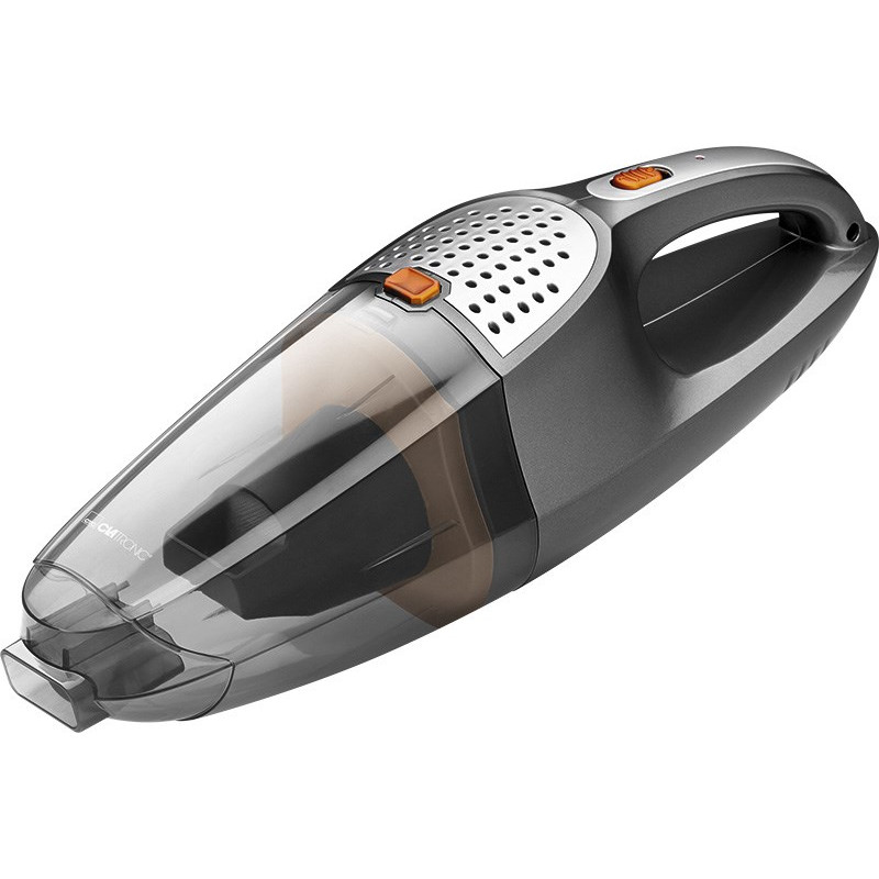 Clatronic AKS 832 handheld vacuum Black, Stainless steel, Transparent Bagless